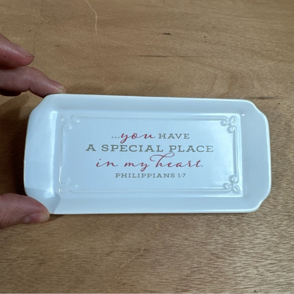 Inspirational White Ceramic Tray